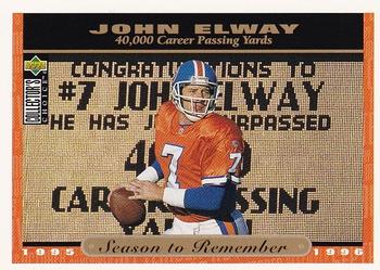 John Elway Denver Broncos 1996 Upper Deck Collector's Choice NFL Season to Remember #55
